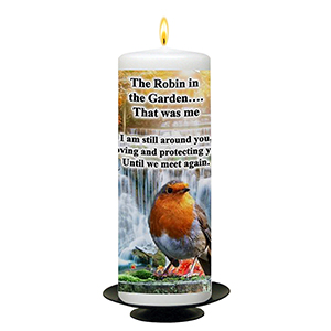 Customised Remembrance Candle - Sacred Heart & Verse